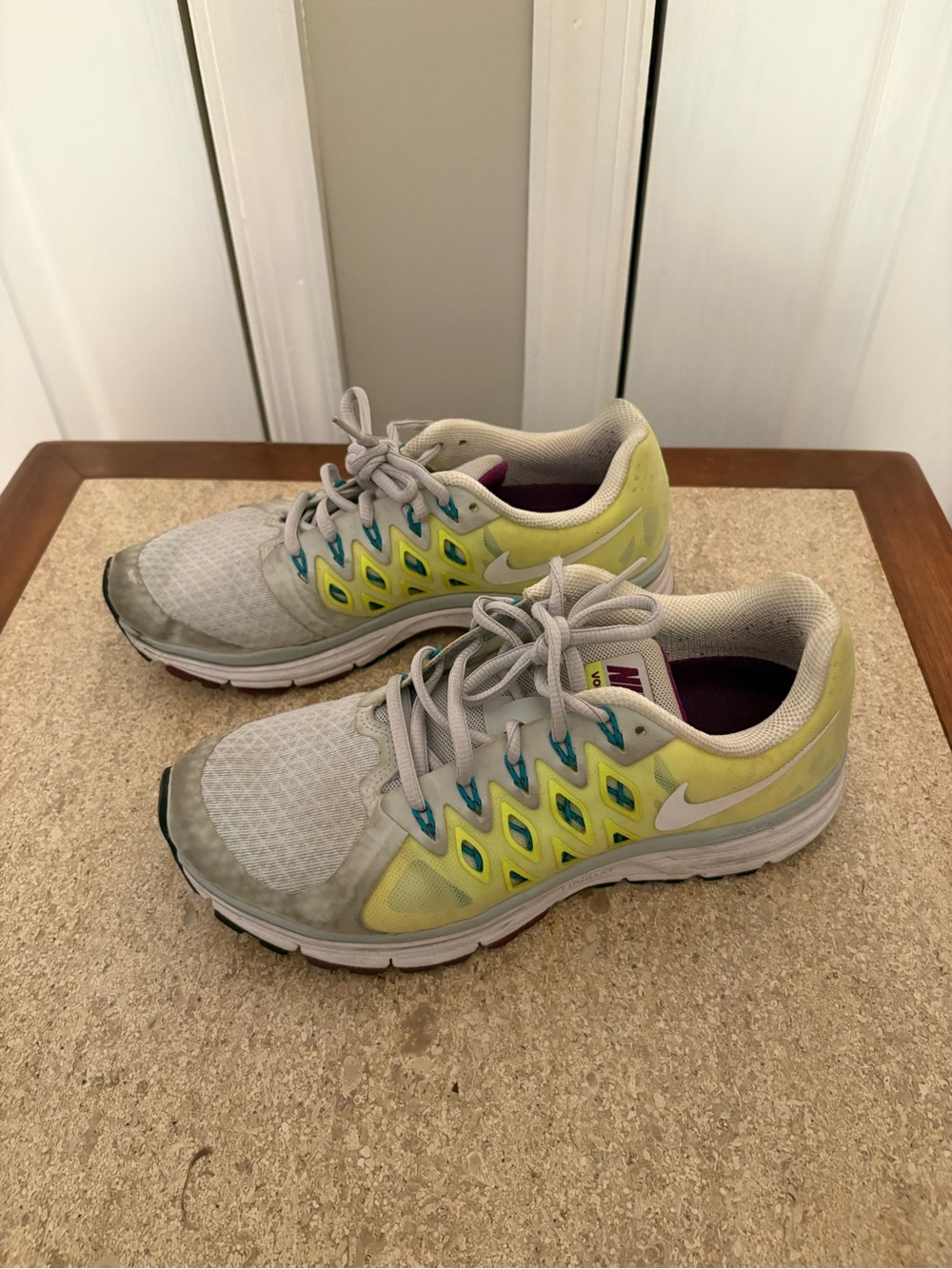 Nike Women's Yellow Lime and Gray Training Sneakers